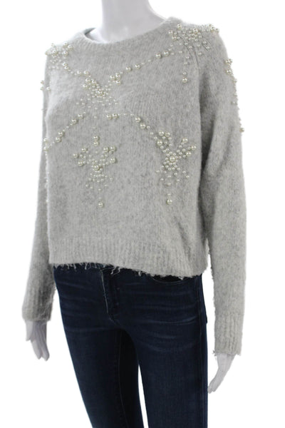 Zara Unisex Gray Pullover Sweater Acrylic Long Sleeve Christmas Size S