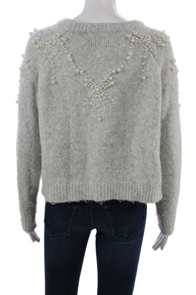 Zara Unisex Gray Pullover Sweater Acrylic Long Sleeve Christmas Size S