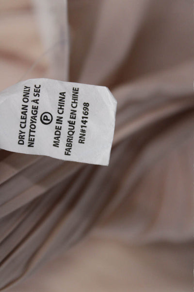 Ramy Brook Womens V-Neck Long Sleeve Beige Polyester Solid Blouse Size XS