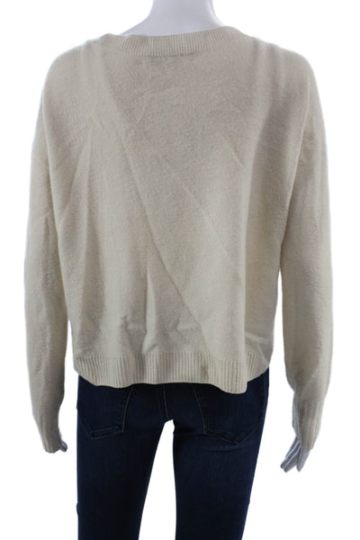 Intermix Unisex Cashmere V-Neck Cardigan Beige Button Long Sleeve Size S