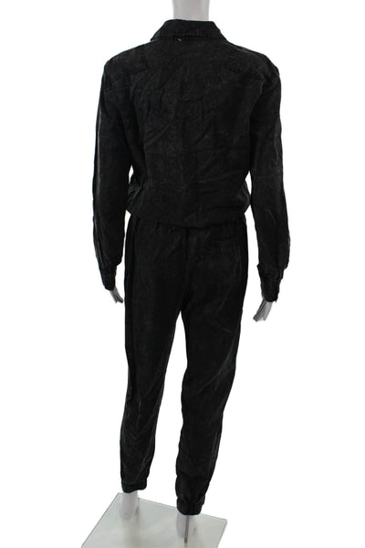 YFB Women Jumpsuit Black V Neck Long Sleeve Size S
