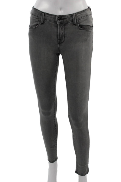 J Brand Womens Skinny Ankle Gray Mid Rise Jeans Size 26