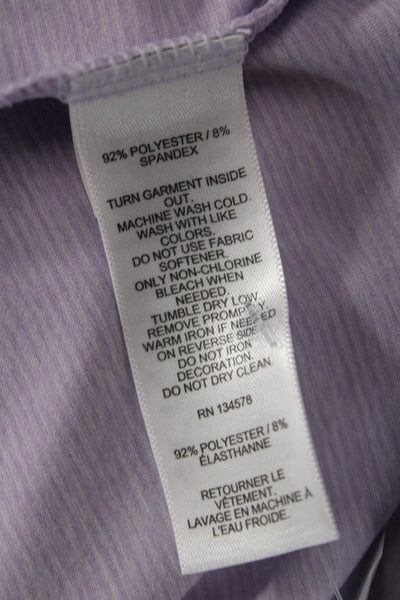 Vineyard Vines Mens Striped Short Sleeves Polo Shirt Lavender Size Extra Large