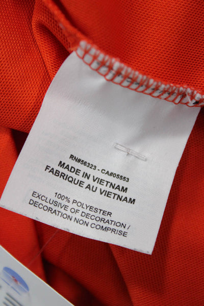 Nike Mens Short Sleeves Rugby Shirt Orange Size Large
