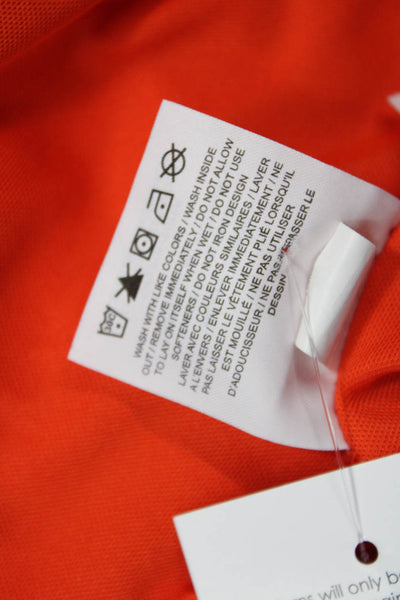 Nike Mens Short Sleeves Rugby Shirt Orange Size Large