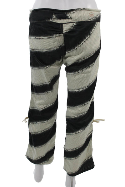 686 Unisex Snow Pants Beige Striped Drawstring Polyester Winter Grunge Size XS
