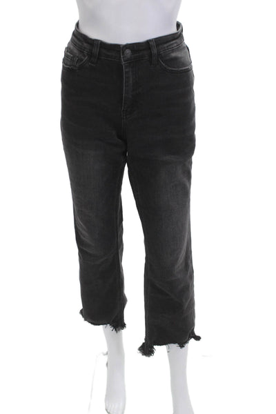 Flying Monkey Womens Cropped Black Mid-Rise Jeans Size 28