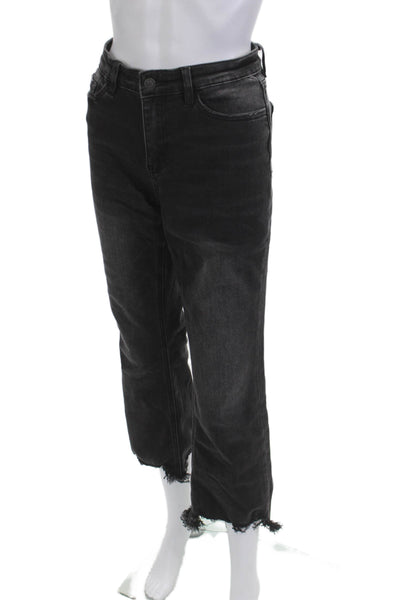 Flying Monkey Womens Cropped Black Mid-Rise Jeans Size 28