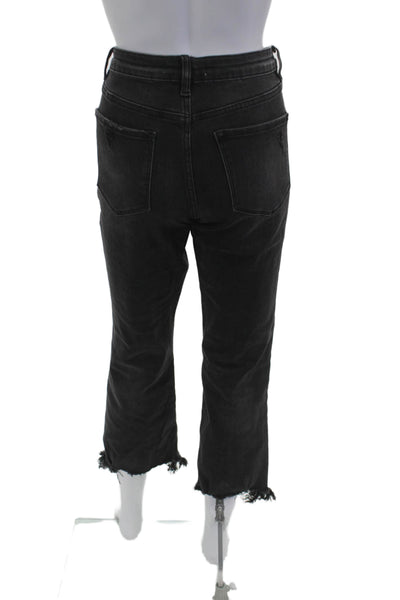 Flying Monkey Womens Cropped Black Mid-Rise Jeans Size 28