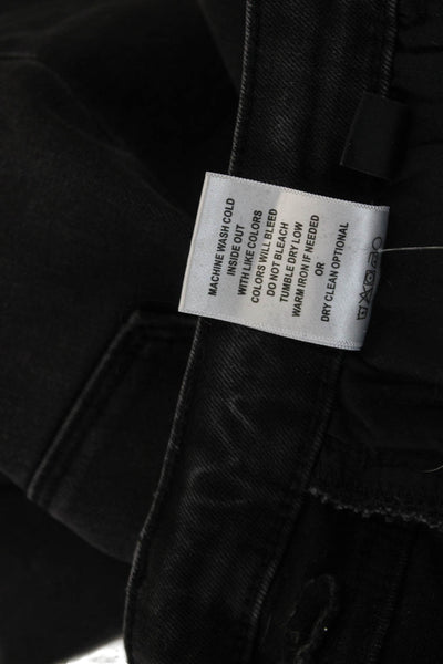 Flying Monkey Womens Cropped Black Mid-Rise Jeans Size 28