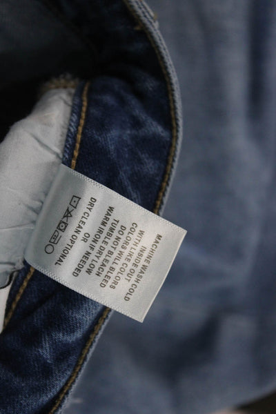 Vervet Womens Wide Leg Cropped Mid Rise Jeans Blue Size 27
