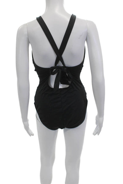 La Blanca Women One Piece Swimsuit Black Solid Size 12