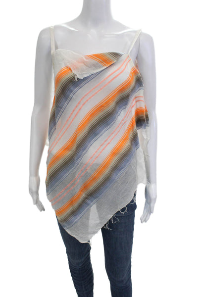 Lemlem Women Sleeveless Striped Cotton Blend Camisole White Size M