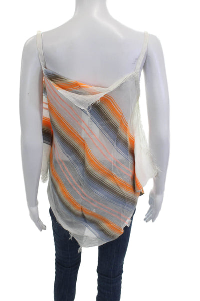 Lemlem Women Sleeveless Striped Cotton Blend Camisole White Size M
