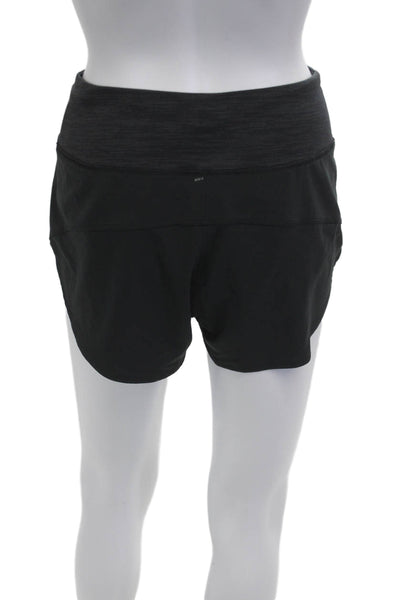 Outdoor Voices Unisex Black Zip Shorts Recycled Polyester Spandex Size S