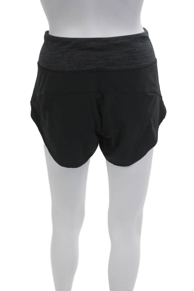 Outdoor Voices Unisex Black Solid Zip Shorts Recycled Polyester Spandex Size S