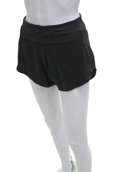 Outdoor Voices Unisex Black Zip Shorts 86% Recycled Polyester Size S