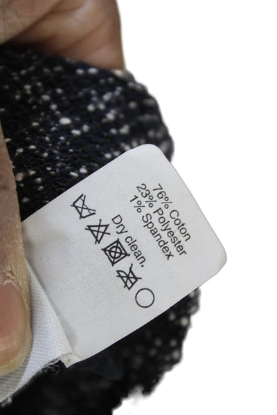 J Crew Unisex Black Herringbone Cardigan Long Sleeve Hook & Eye Size 2XS