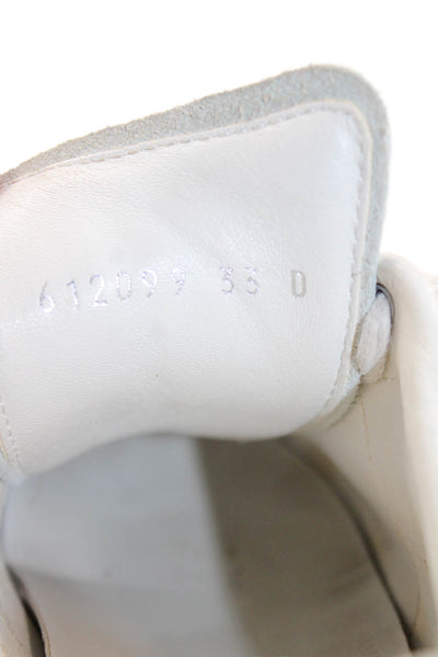 Alexander McQueen Girls Oversized Lace-Up Casual Sneakers White Size 3