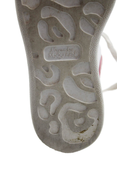 Alexander McQueen Girls Oversized Lace-Up Casual Sneakers White Size 3