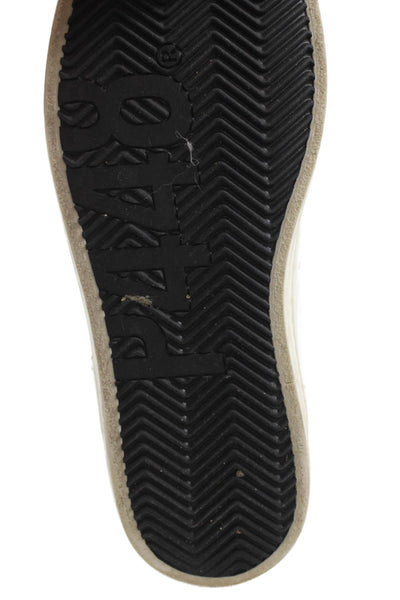 P448 Womens Leather John Low-Top Lace-Up Casual Sneakers White Size 8