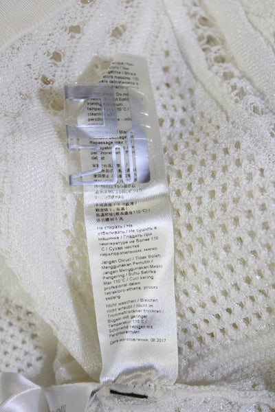 Roberto Cavalli Unisex Pullover Sweater White Paisley Round Neck Size 38