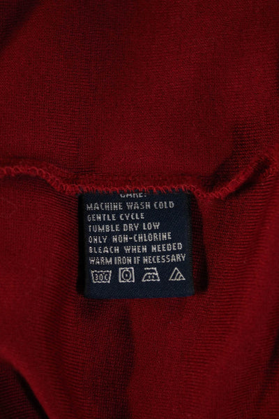 Ralph Lauren Golf Unisex Red V-Neck Cotton Pullover Sweater Long Sleeve Size S