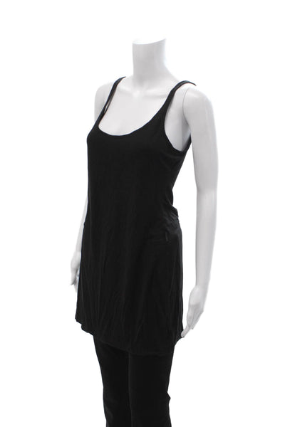 Calvin Klein Women Black Slip Dress Sleeveless Round Neck Size M