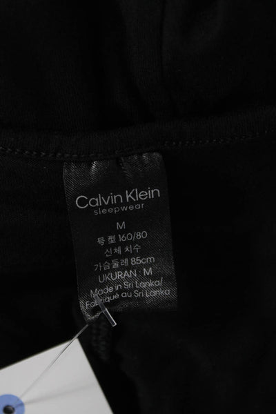 Calvin Klein Women Black Slip Dress Sleeveless Round Neck Size M