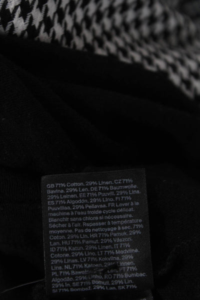 COS Womens Black Basic Sleeveless Tank Round Neck Cotton Linen Size M