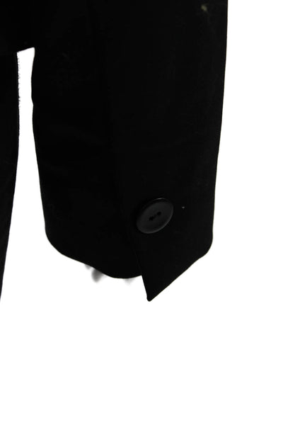 Dana Buchman Women Black Wool Collared Button Blazer Long Sleeve Size 12
