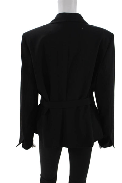 Calvin Klein Unisex Blazer Black Collared Long Sleeve Polyester Rayon Size 14