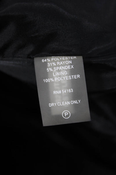 Calvin Klein Unisex Blazer Black Collared Long Sleeve Polyester Rayon Size 14