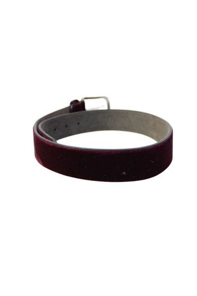Streets Ahead Womens Velour Buckle Belt Maroon Size XS