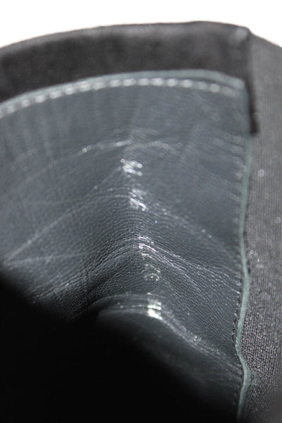 Stuart Weitzman Women's Round Toe Suede Block Heel Ankle Boots Black Size 9.5