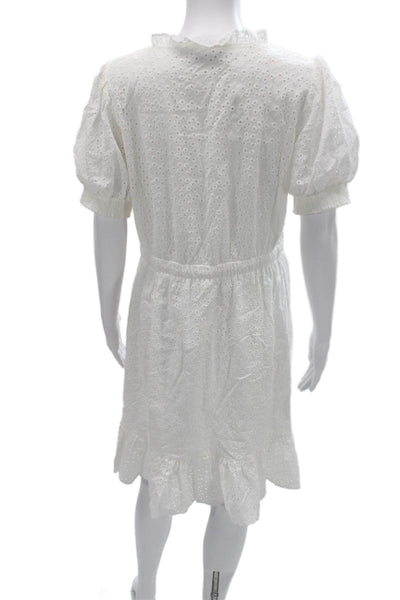 Nanette Nanette Lepore Women Shirt Dress White Square Neck Size 10