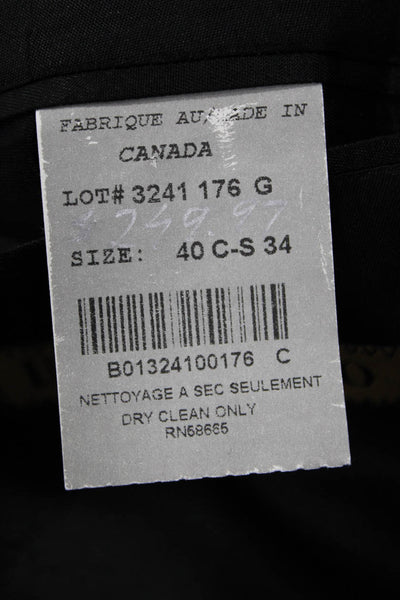 Ultimo Mens Dark Gray Striped 2 Piece Suit Button Collared 97% Wool Size 40