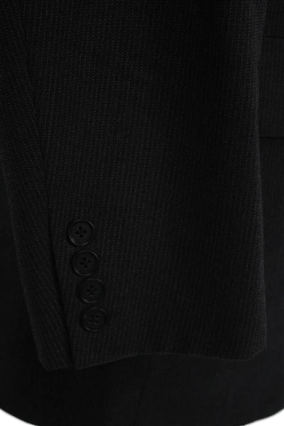 Hart Schaffner Marx Mens Dark Gray 2-Piece Suit Jacket Polyester Size 36