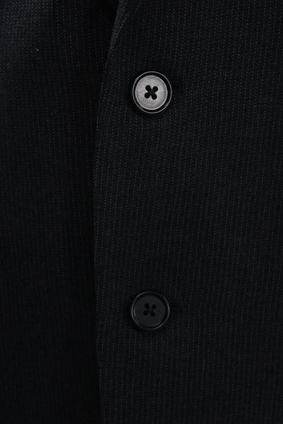 Hart Schaffner Marx Mens Dark Gray 2-Piece Suit Jacket Polyester Size 36