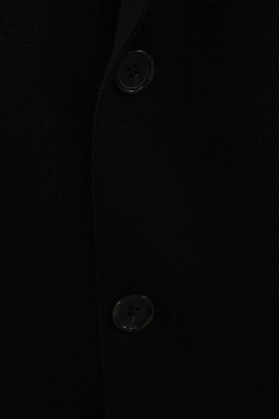 Brooks Brothers Mens Dark Blue Wool Blazer Collared Button Classic Size 41