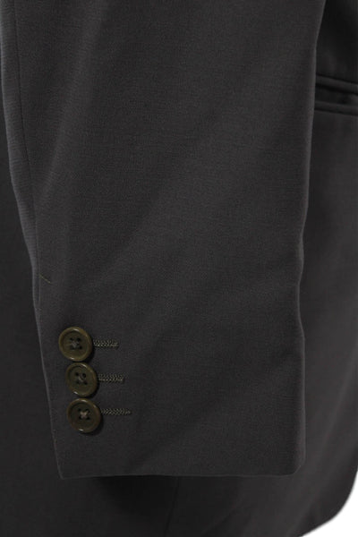 Ermenegildo Zegna Mens Brown Polyester Blend Suit Jacket Button Size 32