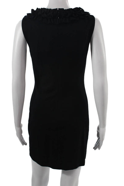 Trina Turk Womens Sheath Mini Dress Black Sleeveless Hook & Eye Size 0