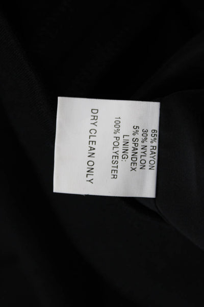 Trina Turk Womens Sheath Mini Dress Black Sleeveless Hook & Eye Size 0