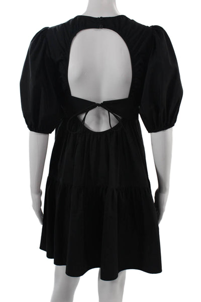 Zara Women A-Line Mini Black Dress Size S