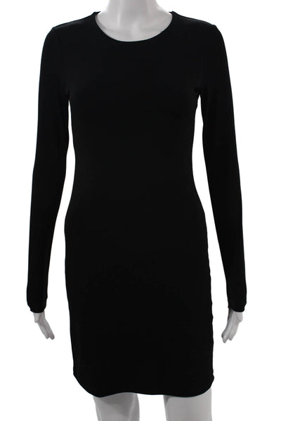 Graham & Spencer Womens Black Bodycon Sheath Dress Long Sleeve Size S