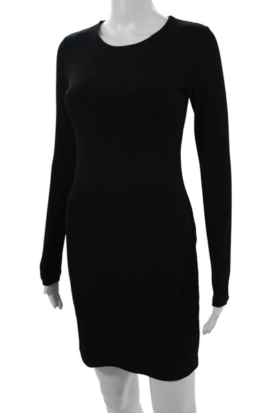 Graham & Spencer Womens Black Bodycon Sheath Dress Long Sleeve Size S