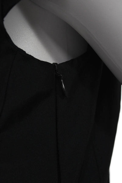 Celine K Womens Fit & Flare Shirt Dress Black Short Sleeve Collared Size 0
