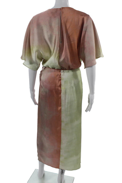 Zara Womens Kaftan Maxi Dress Green Size S