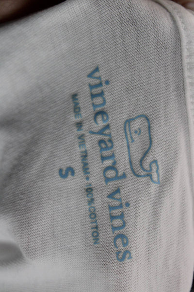 Vineyard Vines Women White Cotton Graphic Christmas Long Sleeve T-Shirt Size S