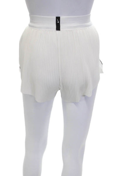 Nike Unisex Sports White Shorts Nylon Blend Solid Size 2XS